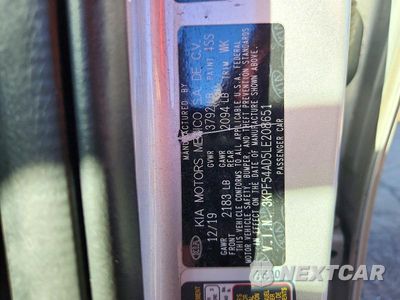 Zdjęcie 12 z 12 samochodu: 2020 KIA FORTE EX VIN:3KPF54AD5LE208651 - miniatura
