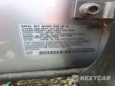 Zdjęcie 13 z 13 samochodu: 2019 AUDI Q7 PREMIUM PLUS VIN:WA1LAAF70KD000817 - miniatura