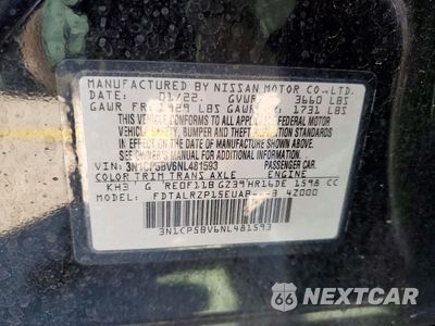 Zdjęcie 13 z 13 samochodu: 2022 NISSAN KICKS S VIN:3N1CP5BV6NL481593 - miniatura