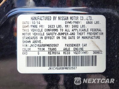 Zdjęcie 12 z 12 samochodu: 2015 INFINITI Q40 BASE VIN:JN1CV6AR8FM650567 - miniatura
