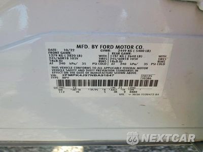 Zdjęcie 13 z 13 samochodu: 2022 FORD EDGE SEL VIN:2FMPK4J97NBA91847 - miniatura