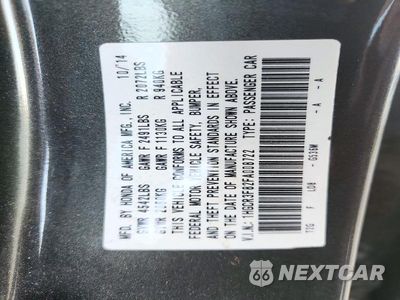 Zdjęcie 12 z 12 samochodu: 2015 HONDA ACCORD EXL VIN:1HGCR3F82FA008722 - miniatura