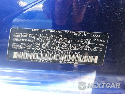 Zdjęcie 13 z 13 samochodu: 2024 SUBARU CROSSTREK PREMIUM VIN:JF2GUADC0R8216086 - miniatura