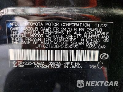 Zdjęcie 13 z 13 samochodu: 2023 LEXUS IS 350 F SPORT VIN:JTHGZ1E28P5028290 - miniatura