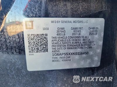 Zdjęcie 12 z 12 samochodu: 2019 CADILLAC CTS VIN:1G6AP5SXXK0116450 - miniatura
