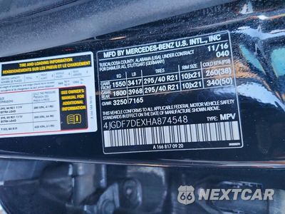 Zdjęcie 13 z 13 samochodu: 2017 MERCEDES-BENZ GLS 550 4MATIC VIN:4JGDF7DEXHA874548 - miniatura