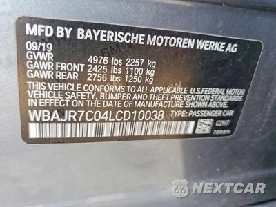 Zdjęcie 12 z 12 samochodu: 2020 BMW 530 XI VIN:WBAJR7C04LCD10038 - miniatura