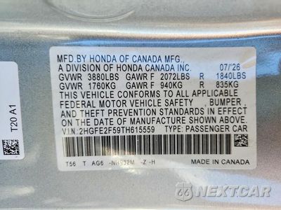 Zdjęcie 13 z 13 samochodu: 2026 HONDA CIVIC SPORT VIN:2HGFE2F59TH615559 - miniatura