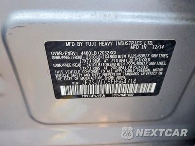Zdjęcie 12 z 12 samochodu: 2015 SUBARU FORESTER 2.5I PREMIUM VIN:JF2SJAFC6FH564714 - miniatura