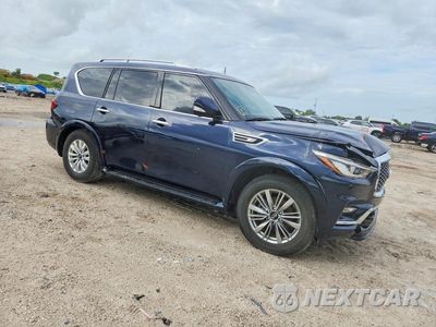 Czwarte zdjęcie samochodu z boku: 2021 INFINITI QX80 LUXE VIN:JN8AZ2AF1M9718624 - miniatura