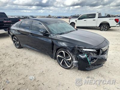 Czwarte zdjęcie samochodu z boku: 2021 HONDA ACCORD SPORT VIN:1HGCV1F37MA119767 - miniatura
