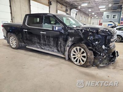 Czwarte zdjęcie samochodu z boku: 2021 CHEVROLET SILVERADO K1500 HIGH COUNTRY VIN:3GCUYHEL3MG105631 - miniatura