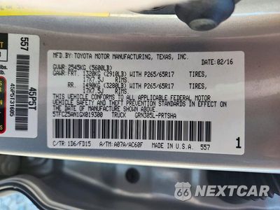 Zdjęcie 12 z 12 samochodu: 2016 TOYOTA TACOMA TRD SPORT VIN:5TFCZ5AN1GX019300 - miniatura
