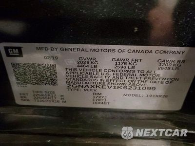 Zdjęcie 13 z 13 samochodu: 2019 CHEVROLET EQUINOX LT VIN:2GNAXKEV1K6231099 - miniatura