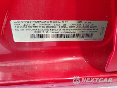 Zdjęcie 12 z 12 samochodu: 2008 VOLKSWAGEN JETTA SE VIN:3VWRM71K38M183016 - miniatura