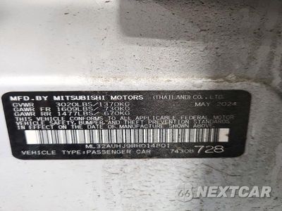 Zdjęcie 13 z 13 samochodu: 2024 MITSUBISHI MIRAGE ES VIN:ML32AUHJ9RH014801 - miniatura