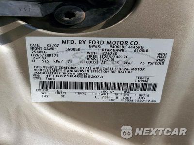 Zdjęcie 12 z 12 samochodu: 2008 FORD F250 SUPER DUTY VIN:1FTSX21R48EB52973 - miniatura