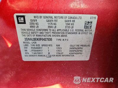 Zdjęcie 12 z 12 samochodu: 2015 CHEVROLET EQUINOX LT VIN:2GNALBEK8F6427936 - miniatura