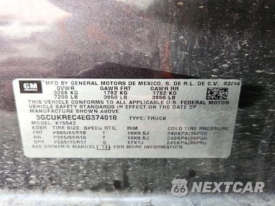Zdjęcie 12 z 12 samochodu: 2014 CHEVROLET SILVERADO K1500 LT VIN:3GCUKREC4EG374018 - miniatura