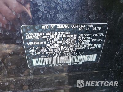Zdjęcie 13 z 13 samochodu: 2019 SUBARU FORESTER SPORT VIN:JF2SKAJC1KH516973 - miniatura