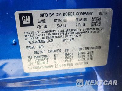 Zdjęcie 13 z 13 samochodu: 2016 CHEVROLET TRAX LS VIN:KL7CJNSB2GB757676 - miniatura