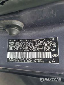 Zdjęcie 12 z 12 samochodu: 2012 TOYOTA PRIUS THREE VIN:JTDKN3DU5C5461579 - miniatura