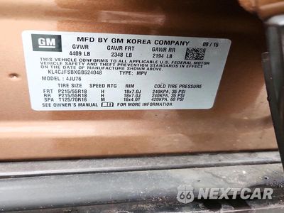 Zdjęcie 13 z 13 samochodu: 2016 BUICK ENCORE CONVENIENCE VIN:KL4CJFSBXGB524048 - miniatura