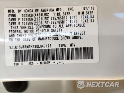 Zdjęcie 14 z 14 samochodu: 2013 HONDA CR-V EXL VIN:5J6RM3H78DL047175 - miniatura