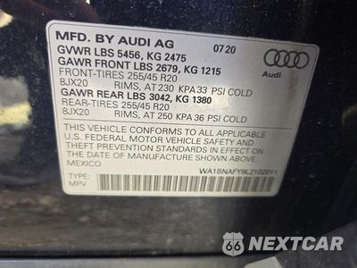 Zdjęcie 14 z 14 samochodu: 2020 AUDI Q5 PREMIUM PLUS VIN:WA1BNAFY9L2102011 - miniatura