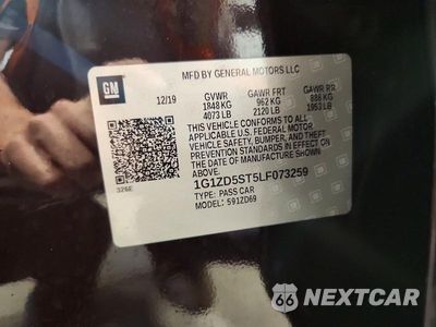 Zdjęcie 12 z 12 samochodu: 2020 CHEVROLET MALIBU LT VIN:1G1ZD5ST5LF073259 - miniatura