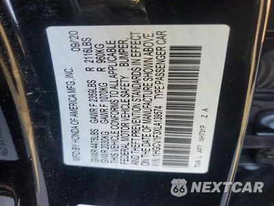 Zdjęcie 12 z 12 samochodu: 2020 HONDA ACCORD SPORT VIN:1HGCV1F3XLA139574 - miniatura