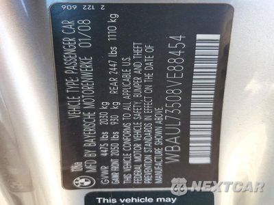 Zdjęcie 12 z 12 samochodu: 2008 BMW 128 I VIN:WBAUL73508VE88454 - miniatura