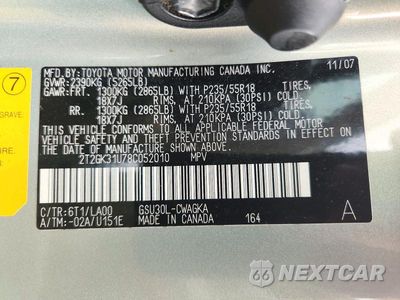 Zdjęcie 14 z 14 samochodu: 2008 LEXUS RX 350 VIN:2T2GK31U78C052010 - miniatura