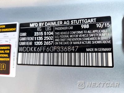 Zdjęcie 12 z 12 samochodu: 2016 MERCEDES-BENZ E 400 VIN:WDDKK6FF6GF336847 - miniatura