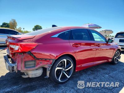 Trzecie zdjęcie samochodu z tyłu: 2021 HONDA ACCORD SPORT VIN:1HGCV1F33MA077985 - miniatura