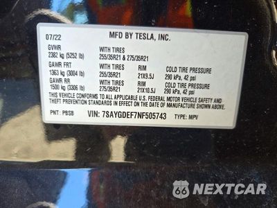 Zdjęcie 13 z 13 samochodu: 2022 TESLA MODEL Y VIN:7SAYGDEF7NF505743 - miniatura