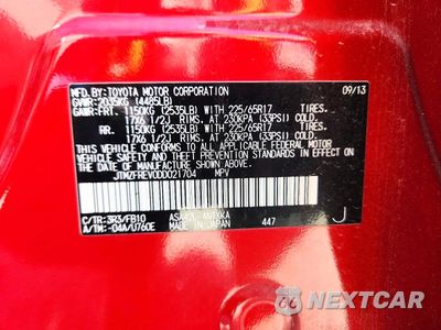 Zdjęcie 14 z 14 samochodu: 2013 TOYOTA RAV4 LE VIN:JTMZFREV0DD021704 - miniatura