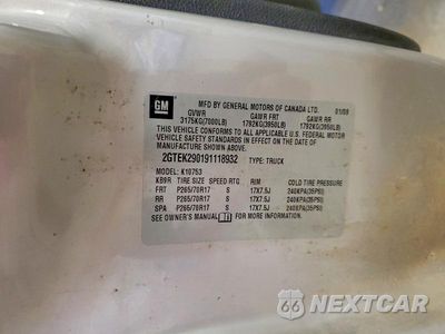 Zdjęcie 13 z 13 samochodu: 2009 GMC SIERRA K1500 SLE VIN:2GTEK290191118932 - miniatura