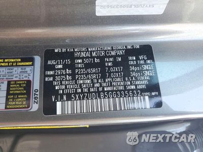 Zdjęcie 13 z 13 samochodu: 2016 HYUNDAI SANTA FE SPORT 2.4L VIN:5XYZUDLB5GG335632 - miniatura