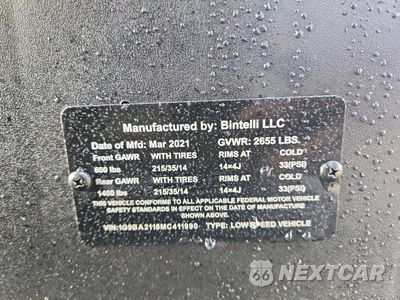 Zdjęcie 10 z 10 samochodu: 2021 BINTELLI GOLF CART VIN:1G9BA2118MC411990 - miniatura