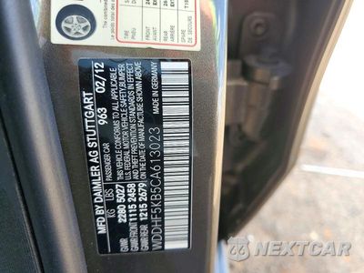 Zdjęcie 12 z 12 samochodu: 2012 MERCEDES-BENZ E 350 VIN:WDDHF5KB5CA613023 - miniatura