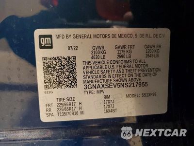 Zdjęcie 14 z 14 samochodu: 2022 CHEVROLET EQUINOX LS VIN:3GNAXSEV5NS217955 - miniatura