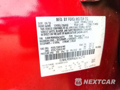 Zdjęcie 12 z 12 samochodu: 2010 LINCOLN MKS VIN:1LNHL9DR9AG616274 - miniatura