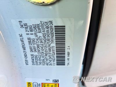 Zdjęcie 12 z 12 samochodu: 2018 HONDA ACCORD SPORT VIN:1HGCV1F33JA161770 - miniatura