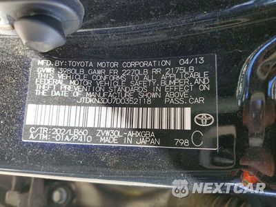 Zdjęcie 12 z 12 samochodu: 2013 TOYOTA PRIUS FOUR VIN:JTDKN3DU7D0352118 - miniatura