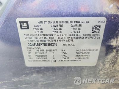 Zdjęcie 13 z 13 samochodu: 2013 CHEVROLET EQUINOX LT VIN:2GNFLEEK7D6297216 - miniatura