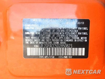 Zdjęcie 12 z 12 samochodu: 2013 SUBARU XV CROSSTREK 2.0 PREMIUM VIN:JF2GPACC5D2850823 - miniatura