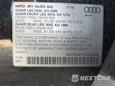 Zdjęcie 14 z 14 samochodu: 2019 AUDI Q5 PREMIUM PLUS VIN:WA1BNAFYXK2022389 - miniatura