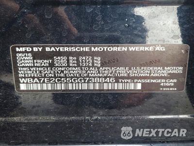 Zdjęcie 12 z 12 samochodu: 2016 BMW 740 I VIN:WBA7E2C55GG738846 - miniatura