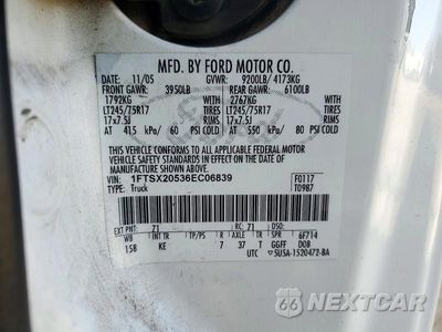 Zdjęcie 12 z 12 samochodu: 2006 FORD F250 SUPER DUTY VIN:1FTSX20536EC06839 - miniatura
